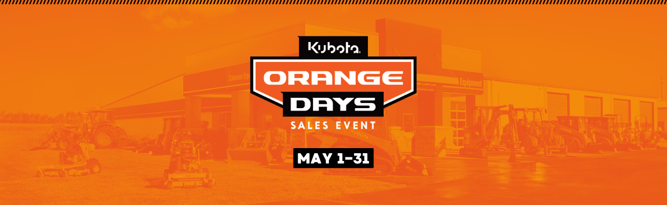 Kubota Orange Days Sales Event - May 1-31, 2025