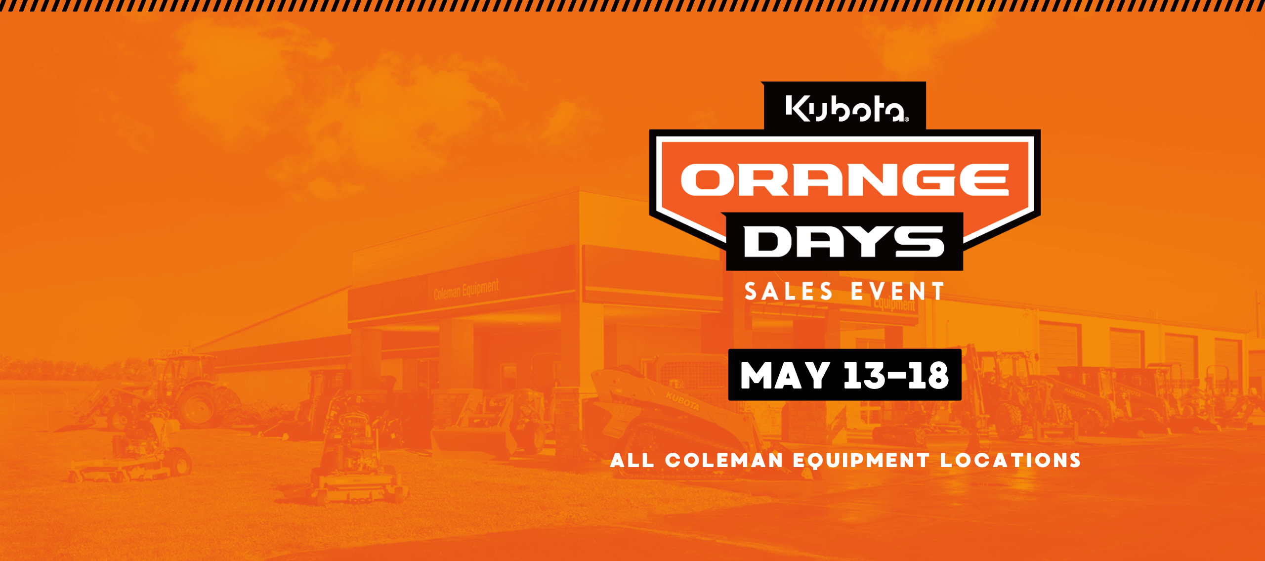 Kubota Orange Days Sales Event - May 13-18